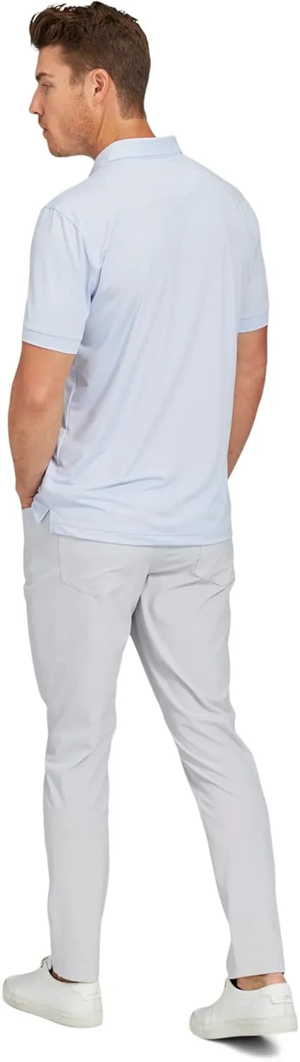 Mizzen Main Versa Men's Performance Short-Sleeve Polo - Lightweight, Moisture-Wicking, UPF 50 , 4-Way Stretch - Trim Fit