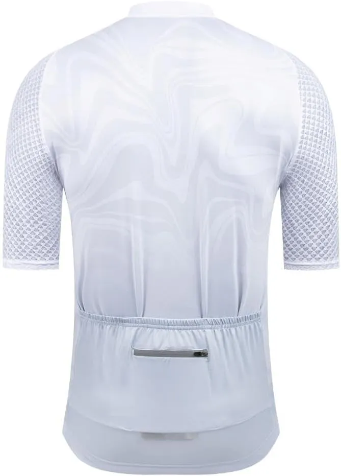 MOXILYN Men's Cycling Jersey Short Sleeve with 4 Pockets Moisture Wicking Breathable Quick Dry MTB Biking Shirt