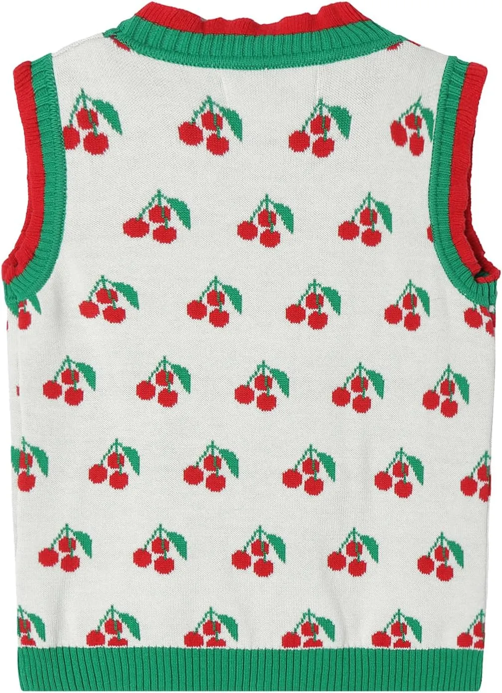 Mud Kingdom Toddler Little Girls Sweater Vest Knitted Sleeveless Button Down V-Neck Spring Autumn