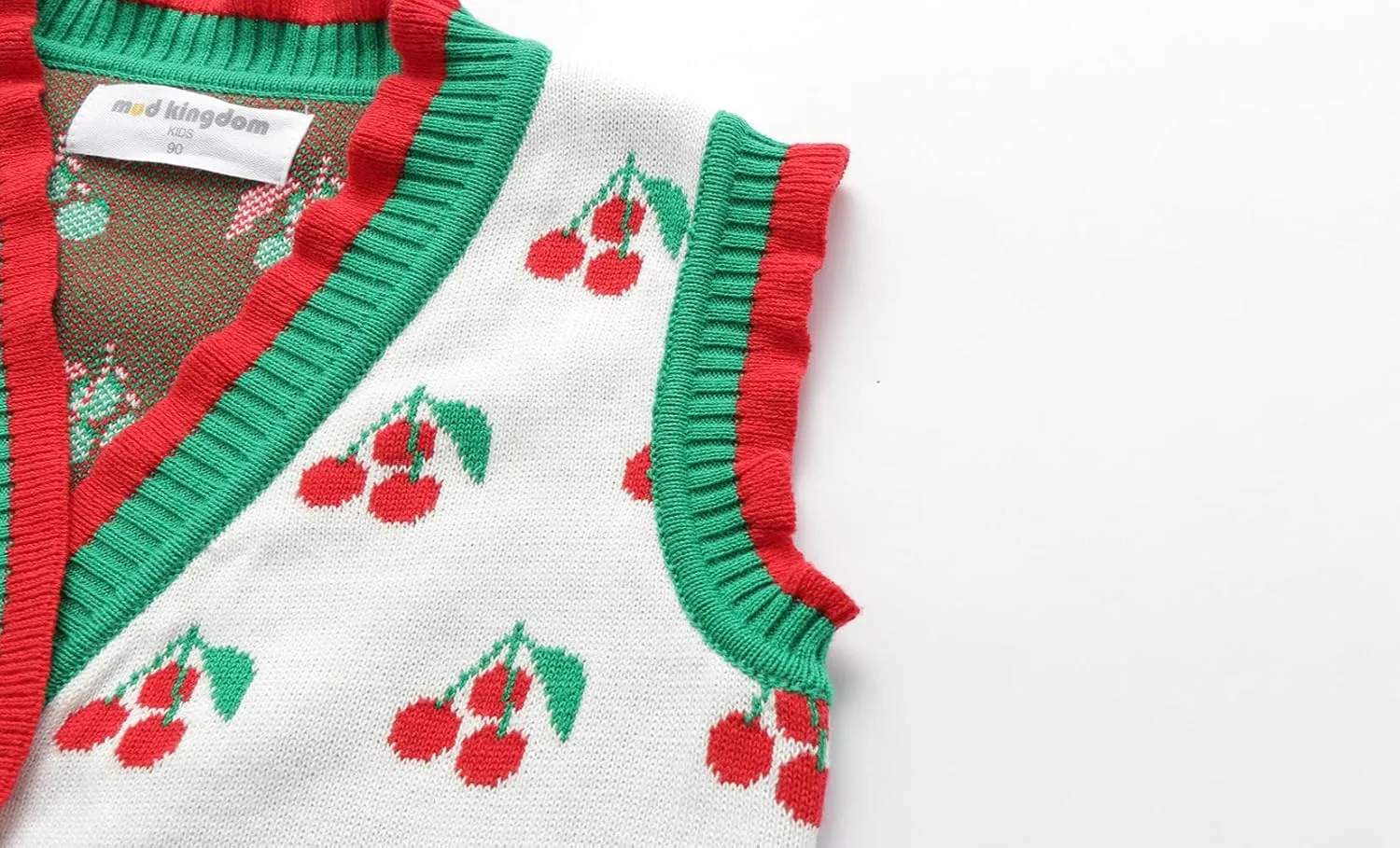 Mud Kingdom Toddler Little Girls Sweater Vest Knitted Sleeveless Button Down V-Neck Spring Autumn
