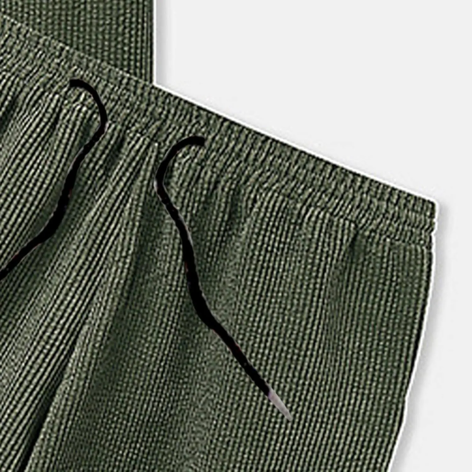 NaRHbrg Men's Casual Corduroy Shirts Sets Short Sleeve Shorts Suit 2-Piece Outfit T-Shirt and Shorts Set Loungewear