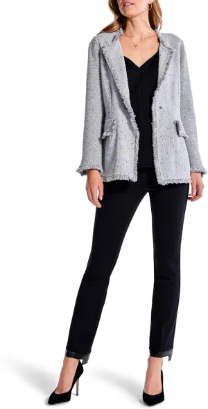 NIC ZOE Women's Fringe Mix Knit Blazer
