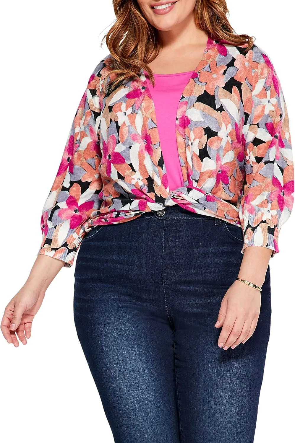 NIC ZOE Women's Glowing Petals 4-Way Cardigan