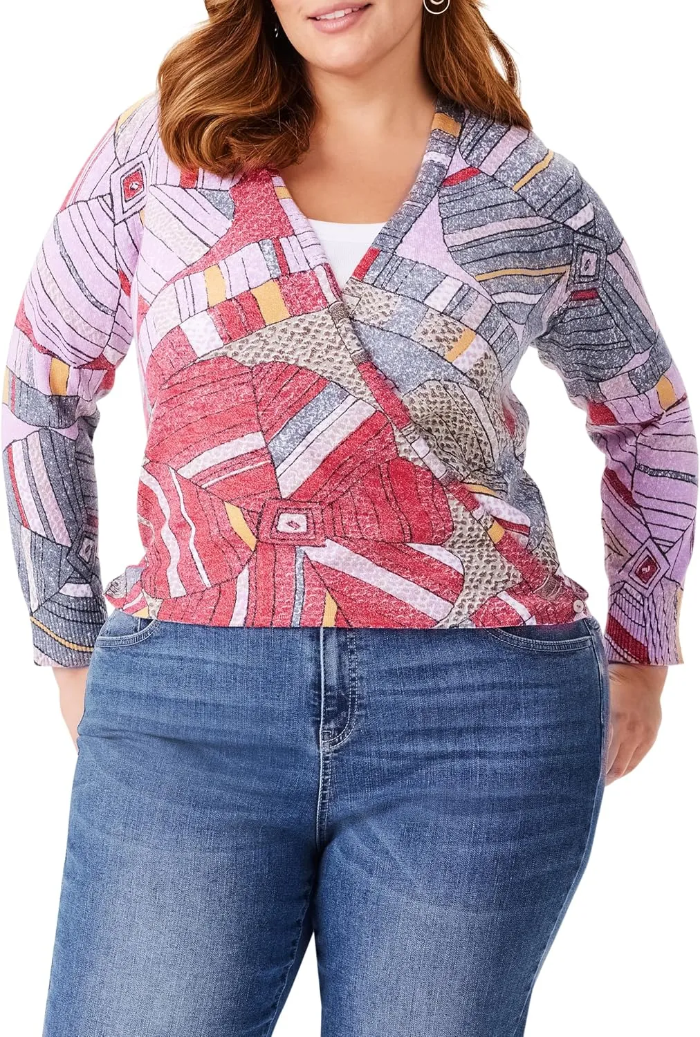 NIC ZOE Women's Mosaic Floral 4-Way Cardigan