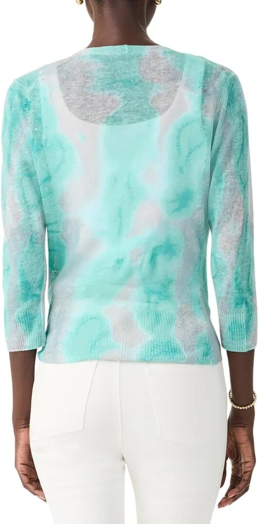 NIC ZOE Women's Watercolor Waves 4-Way Cardigan