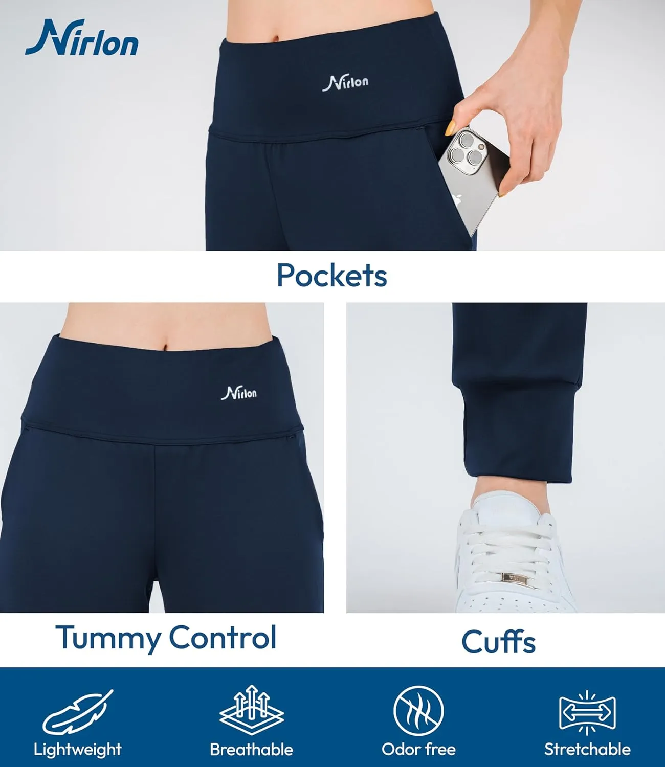 Nirlon Lightweight Joggers for Women - Lounge Pants with Pockets Women Wear for Workout Yoga Or Daily Use