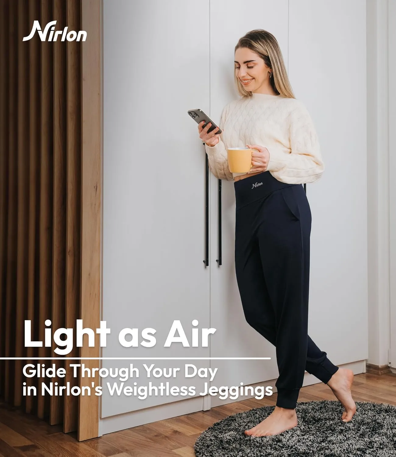 Nirlon Lightweight Joggers for Women - Lounge Pants with Pockets Women Wear for Workout Yoga Or Daily Use