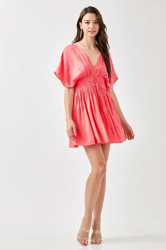 *Online Exclusive* Smocked Waist Mini Dress (Multiple Colors)