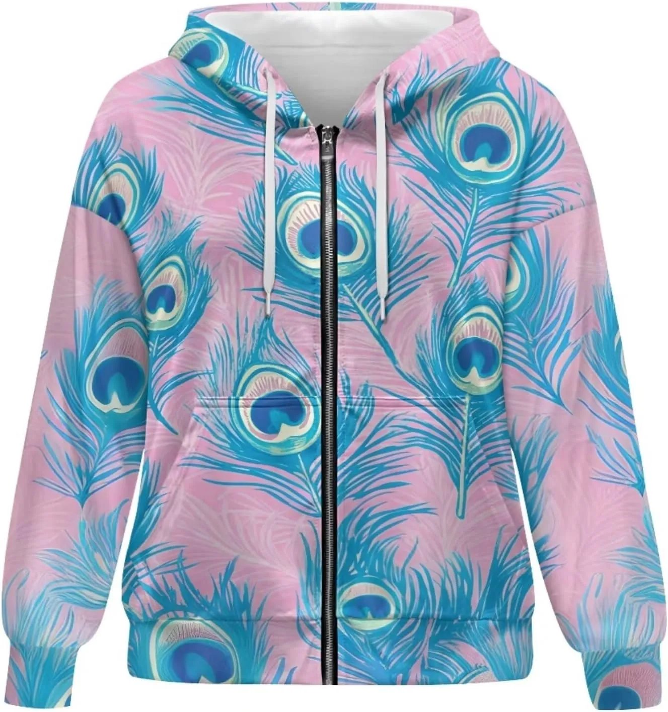 Oversized Hoodies Women Hooded Hoodie with Pockets Zipper Sweatshirt Sweater Fall Activewear for Lady Workout