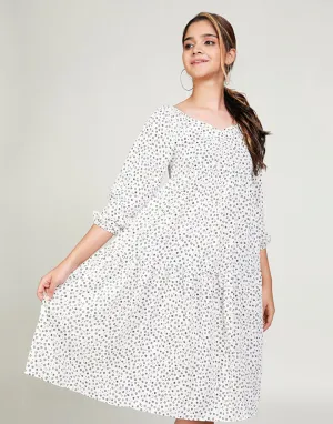 Printed Off the Shoulder Dress