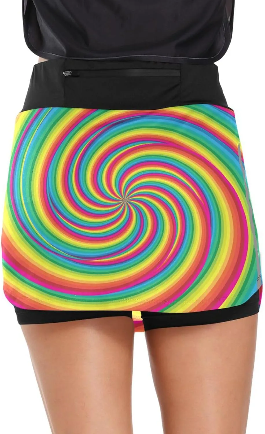 Rainbow Lollipop Women's Tennis Skirt with Pocket High Waisted Golf Athletic Activewear Skorts