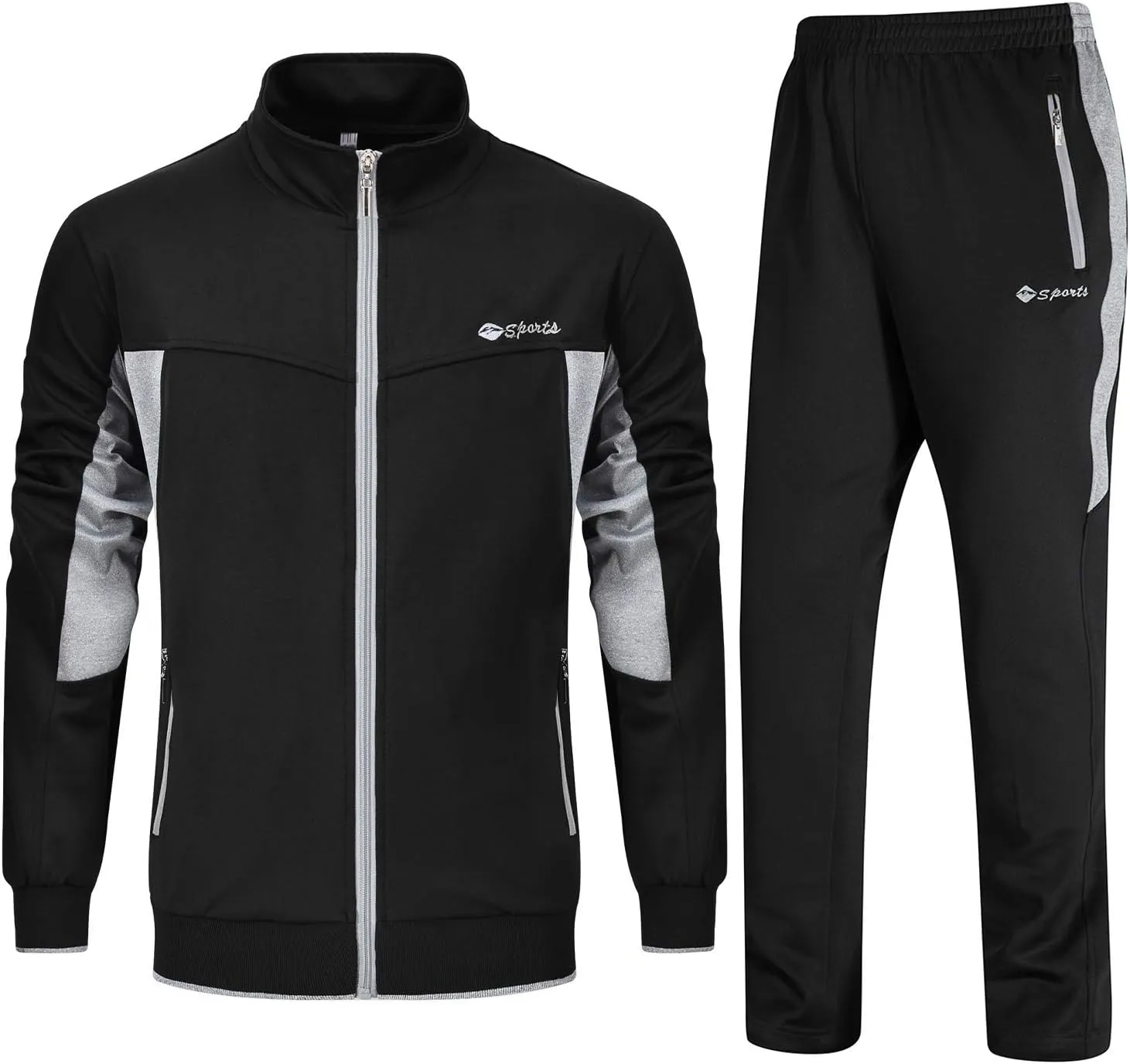 Rdruko Men's Tracksuit Sweatsuits 2 Piece Set Athletic Jogging Gym Activewear Sweat Track Suits Sets