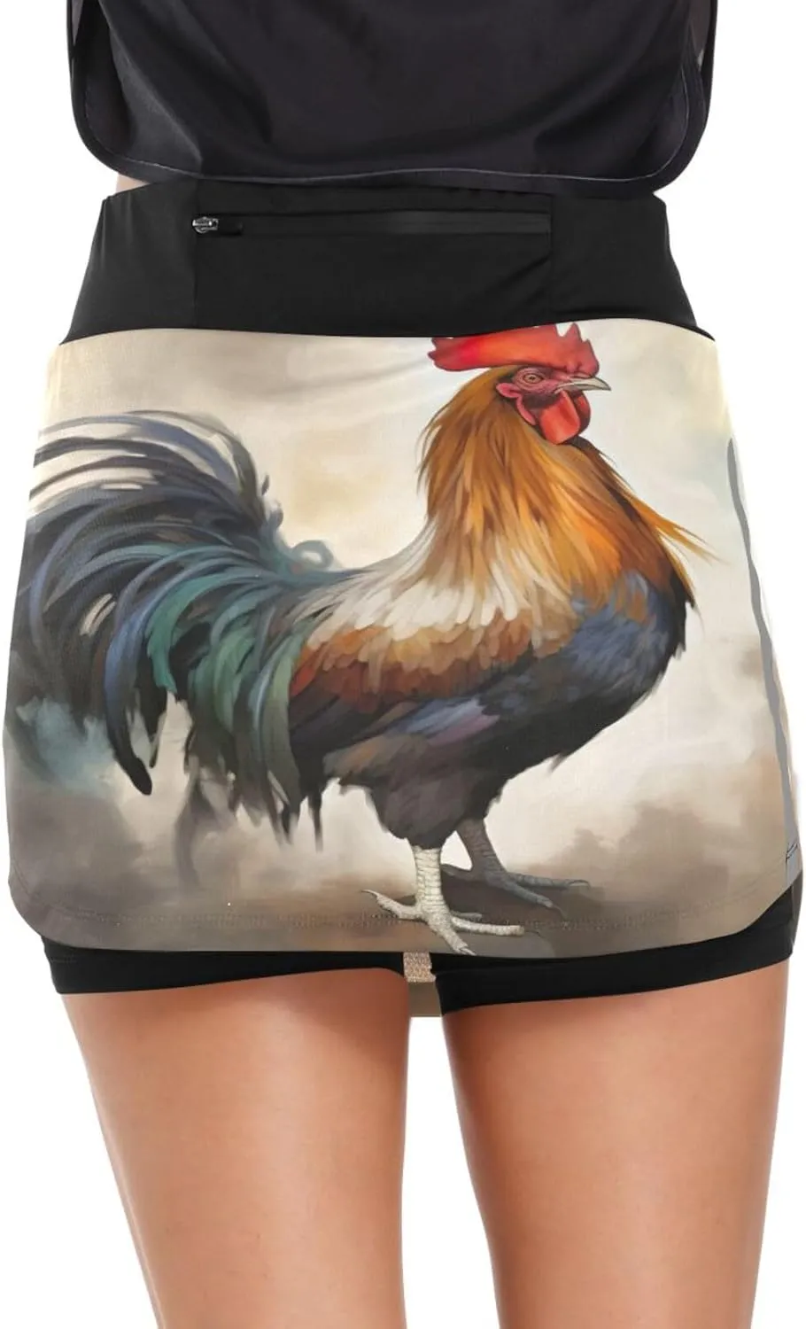 Rooster Women's Tennis Skirt with Pocket High Waisted Golf Athletic Activewear Skorts