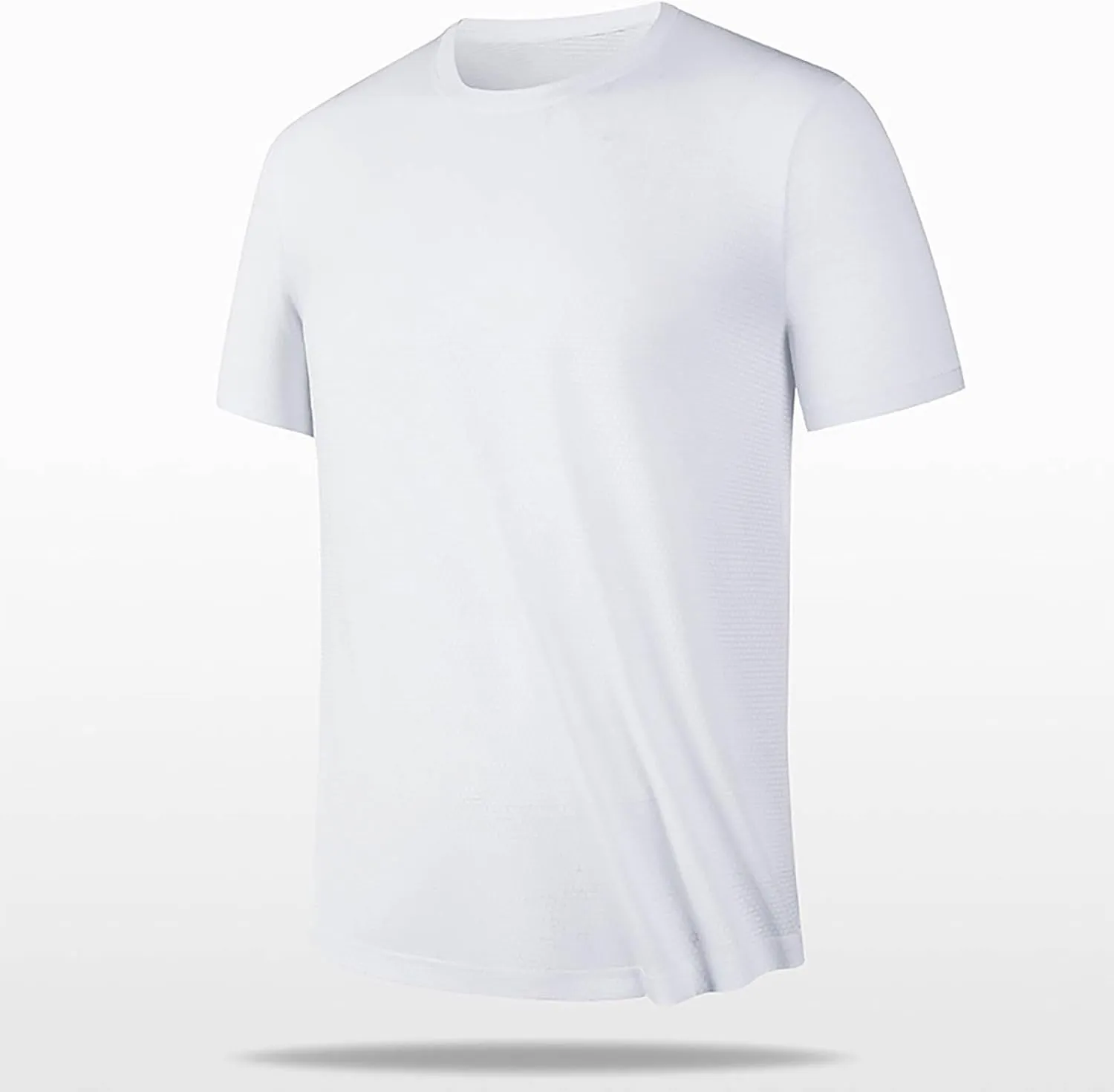 Shirts for Men 4 Pack Lightweight Workout Short Sleeve Crewneck Slim Fit T-Shirts Casual Quick Dry Running Gym Tee