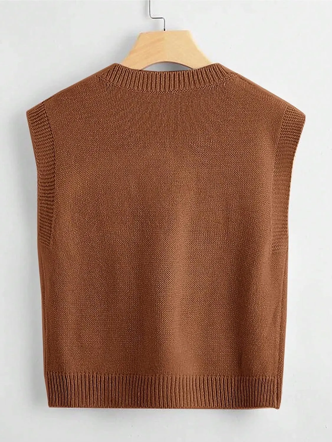 SOLY HUX Women's Sleeveless V Neck Sweater Vest Trendy Pullover Knitwear Tank Tops