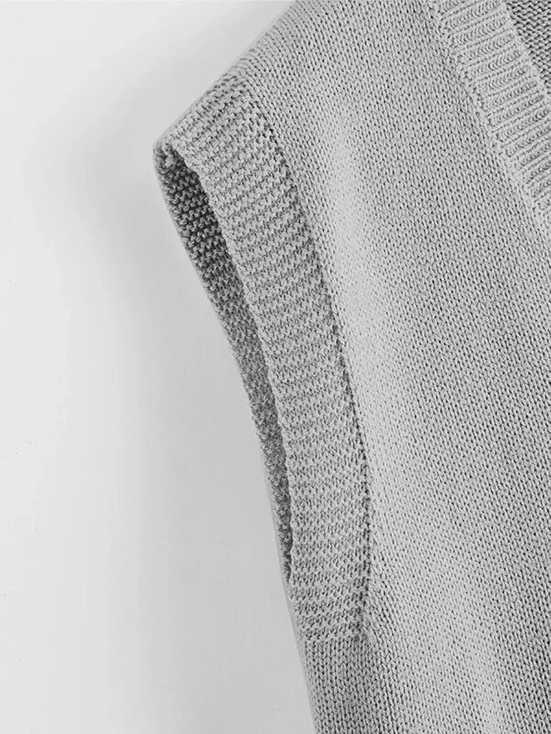 SOLY HUX Women's Sleeveless V Neck Sweater Vest Trendy Pullover Knitwear Tank Tops