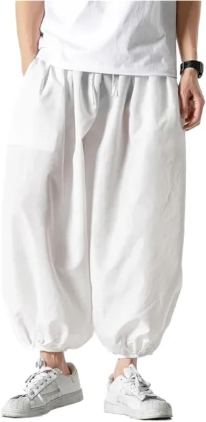 Streetwear Harem Pants Mens Solid Color Casual Man Style Spring Summer Men' Trousers