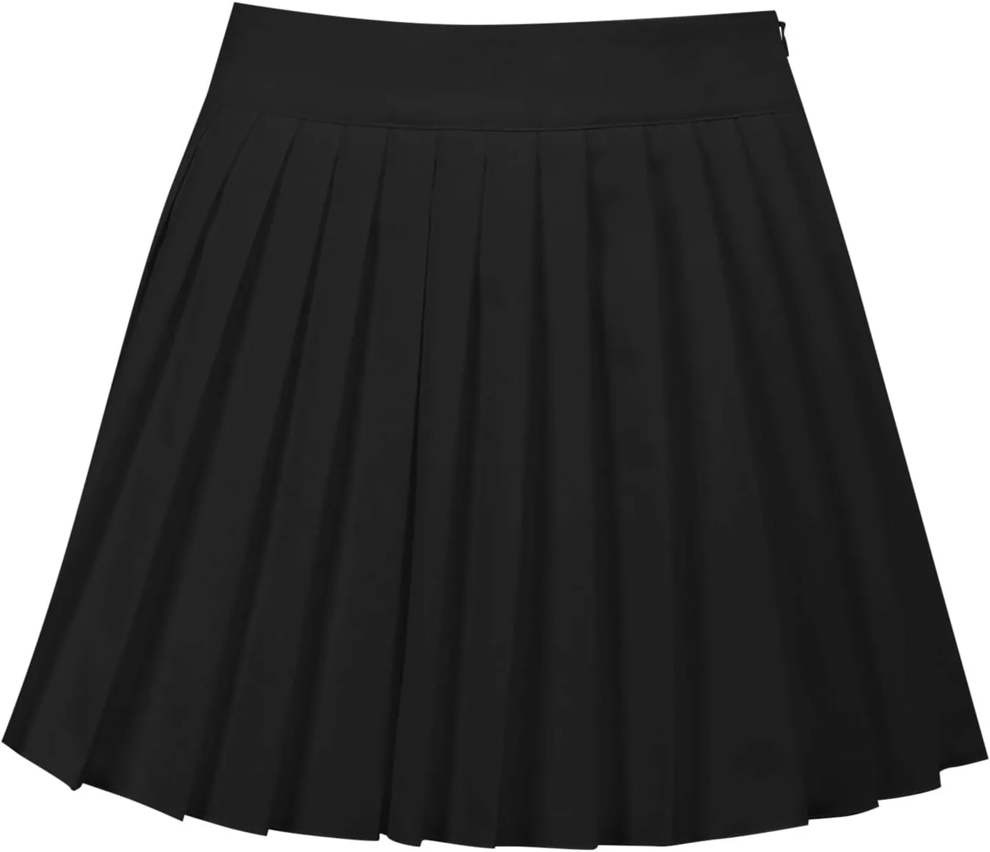 Women's High Waisted Pleated Skirt Black Mini Print Skirt with Sporty Skirt Dress