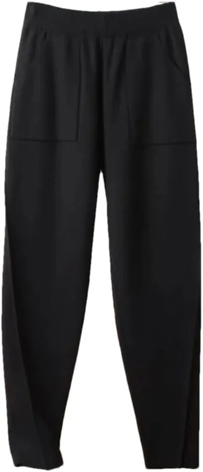 Women's Knitted Harem Pants Women's Casual Loose Pants Autumn and Winter Slimming Pants