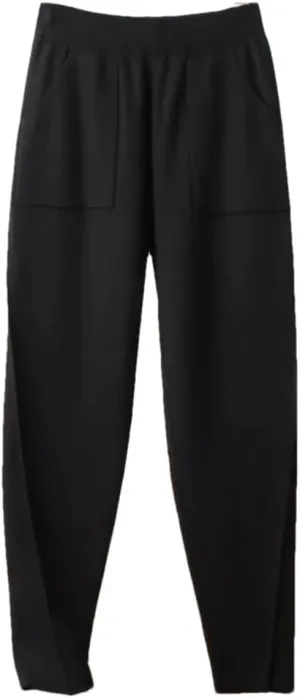 Women's Knitted Harem Pants Women's Casual Loose Pants Autumn and Winter Slimming Pants