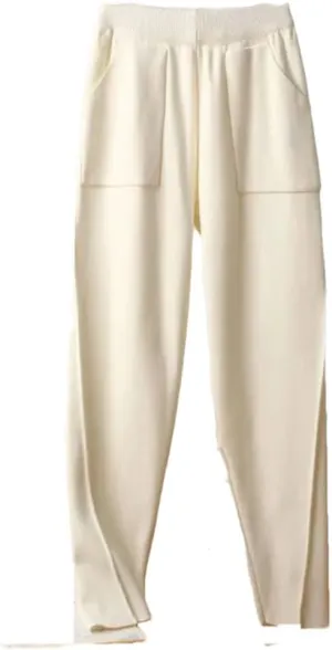 Women's Knitted Harem Pants Women's Casual Loose Pants Autumn and Winter Slimming Pants