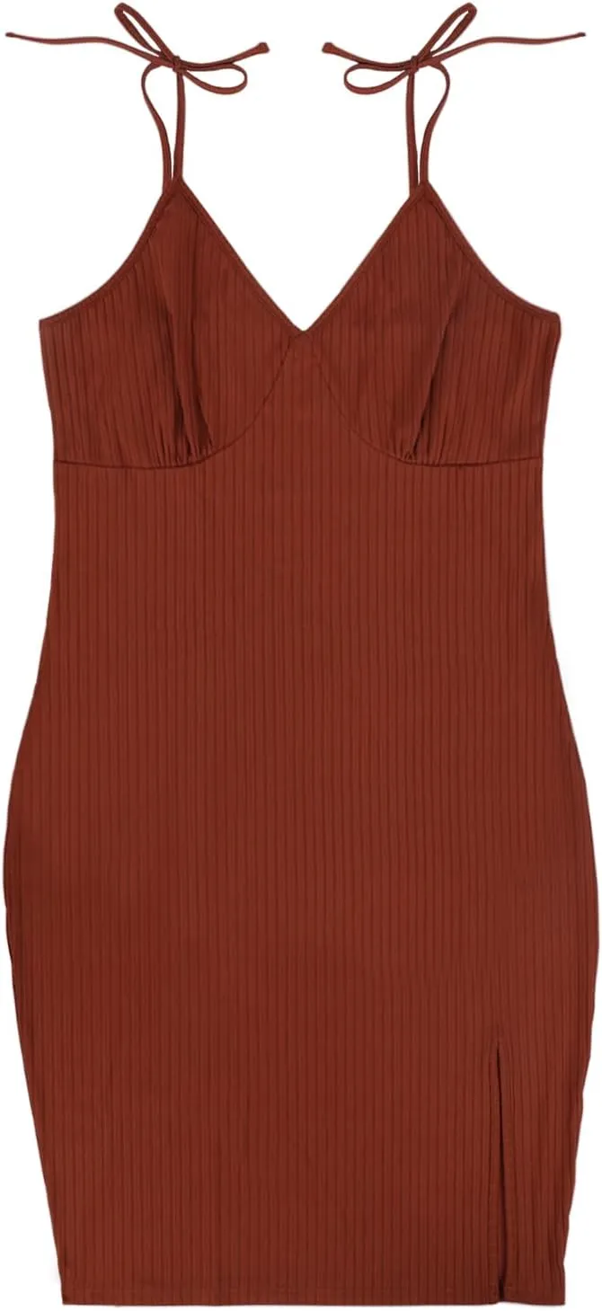 Womens Sexy Ribbed Bodycon Dress Plus Size Spaghetti Strap Sleeveless Maxi Dress Deep V Halter Beach Party Club Midi Dress