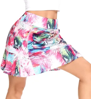 WOWENY Women's Athletic Tennis Skorts Skirts for Women Running Golf Skort with Pockets