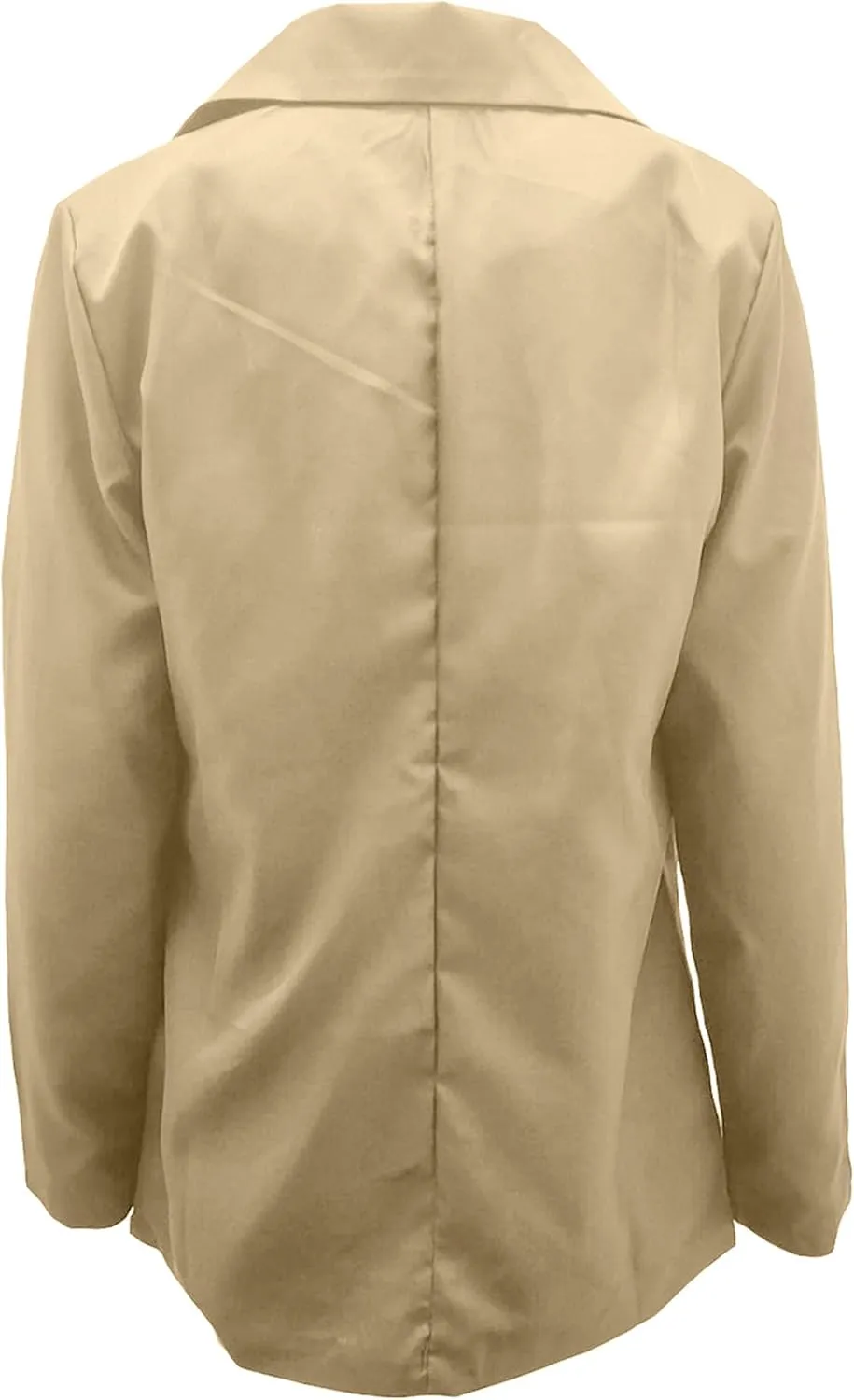 YMING Womens Casual Lapel Long Sleeve Blazer Open Front Work Jackets Button Solid Color Office Cardigan with Pockets