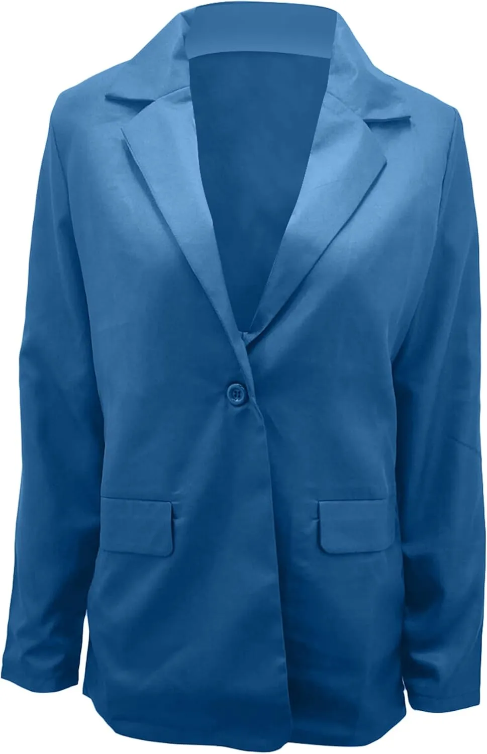 YMING Womens Casual Lapel Long Sleeve Blazer Open Front Work Jackets Button Solid Color Office Cardigan with Pockets