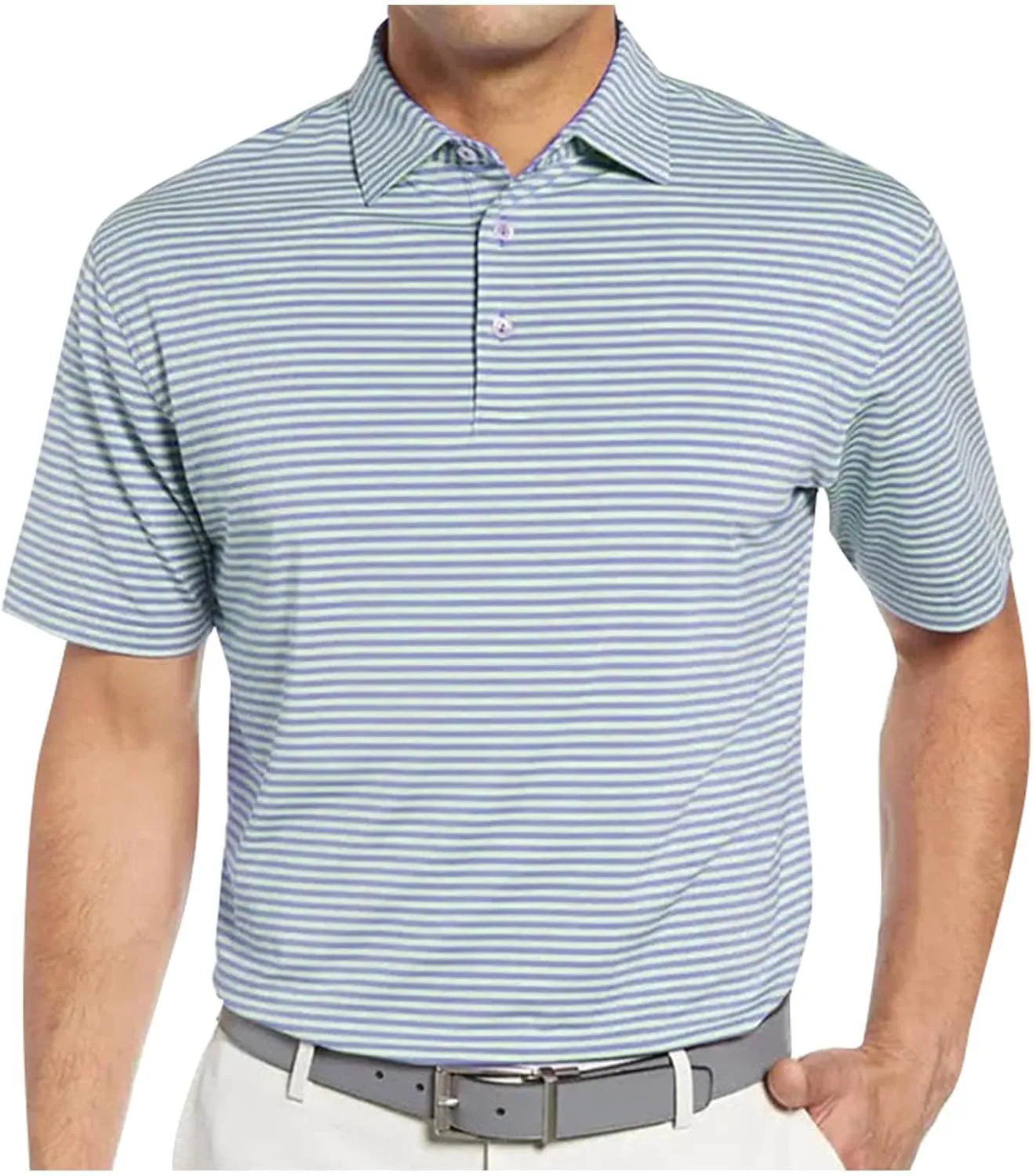 Ymosrh Men's Golf Shirts Polo Shirts Short Sleeve Slim Fit Shirts Casual T Work Polos Shirts Short, M-3XL